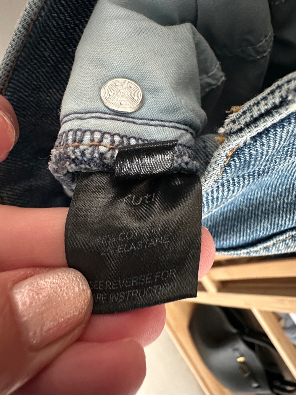 Wide Leg Distressed Blue Denim Jeans - n:philanthropy - Picture 6 of 12